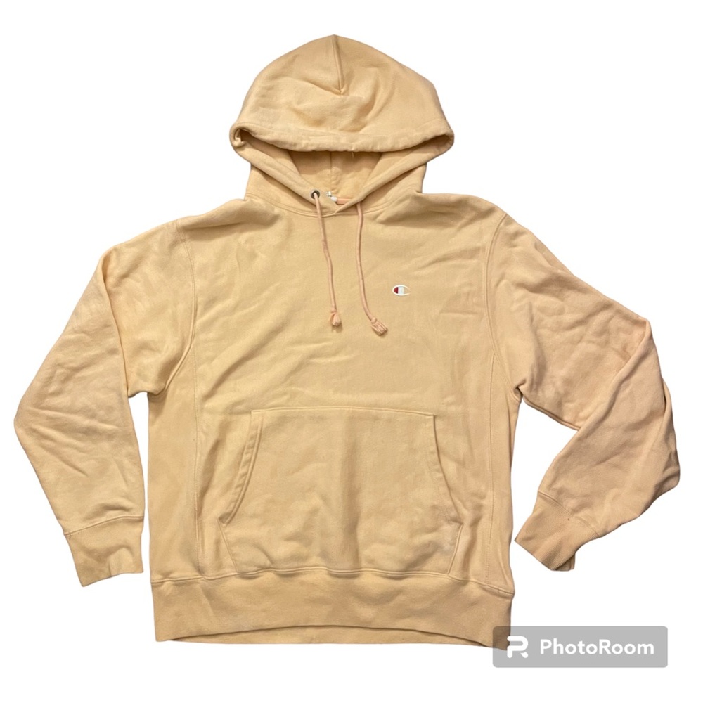 Champion Reverse Weave Hoodie Sweatshirt Coral Medium